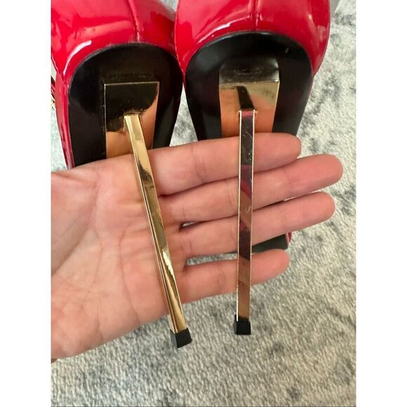 JESSICA RICH Monaco Ankle Strap Sandal in Red Size 38 7.5 - Picture 8 of 9